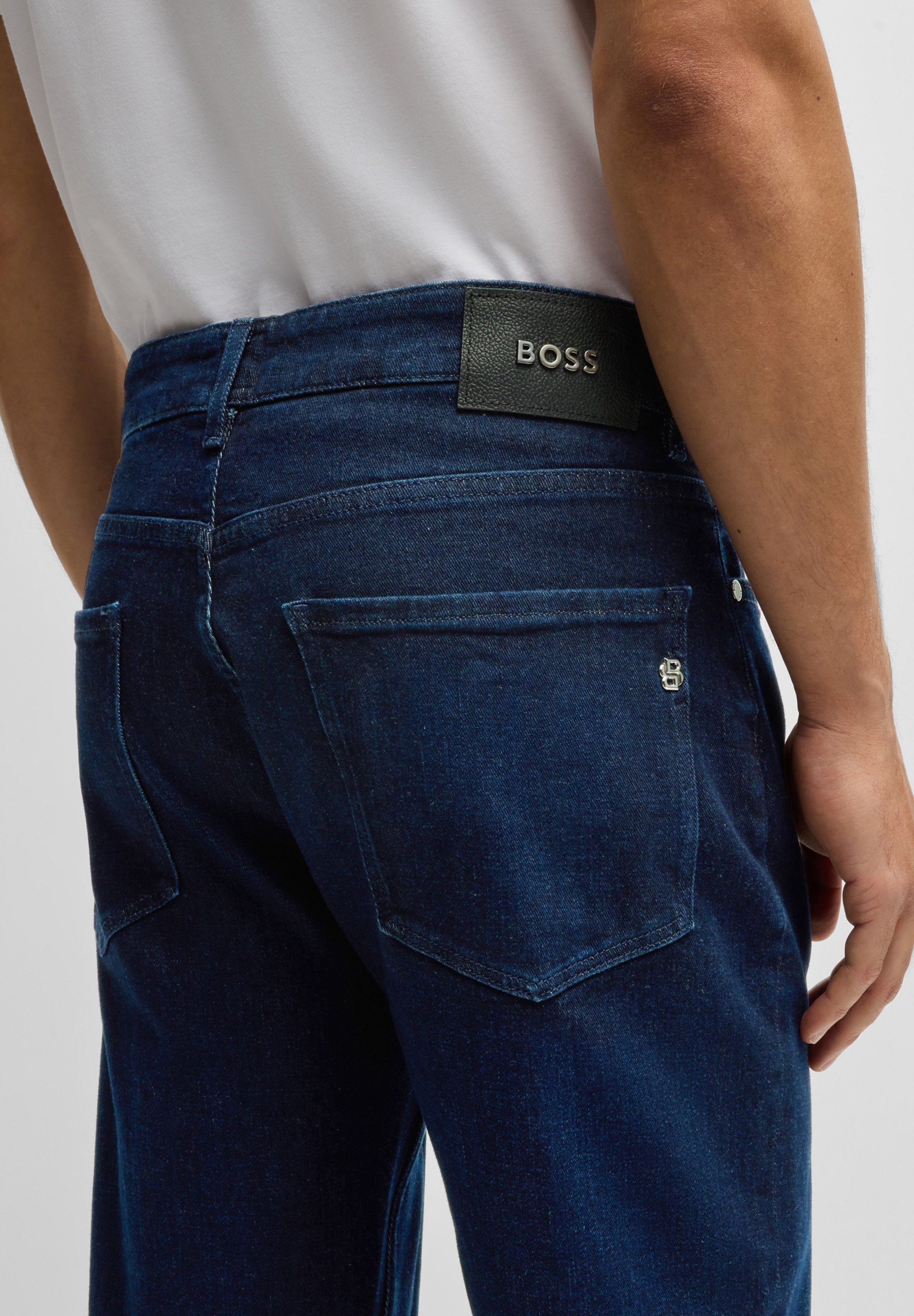 Jean droit BOSS - bleu foncé quinze