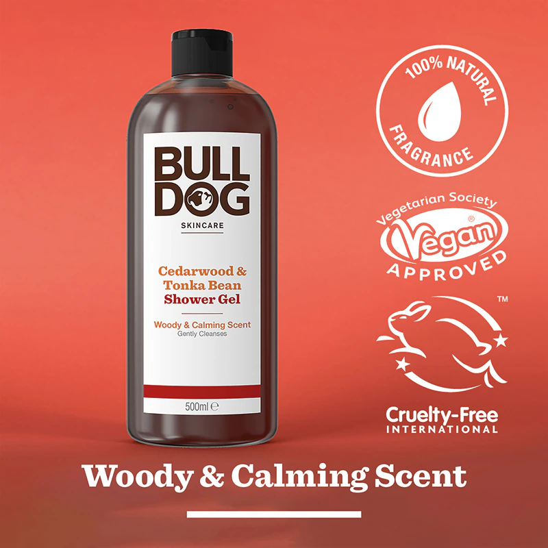Gel de Banho Bulldog Cedro e Fava Tonka para Homens