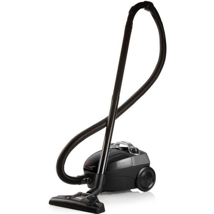 DOMO DO1033S - Aspiradora compacta con bolsa, 450 W - Filtro HEPA10. Radio de acción de 7 m. Capacidad de la bolsa: 1,5 L. Manguera de plástico.
