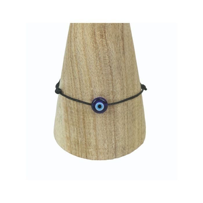 Bracelet - Oeil turc - Mixte - Taille universelle - Verre - Couleur bleu et noir