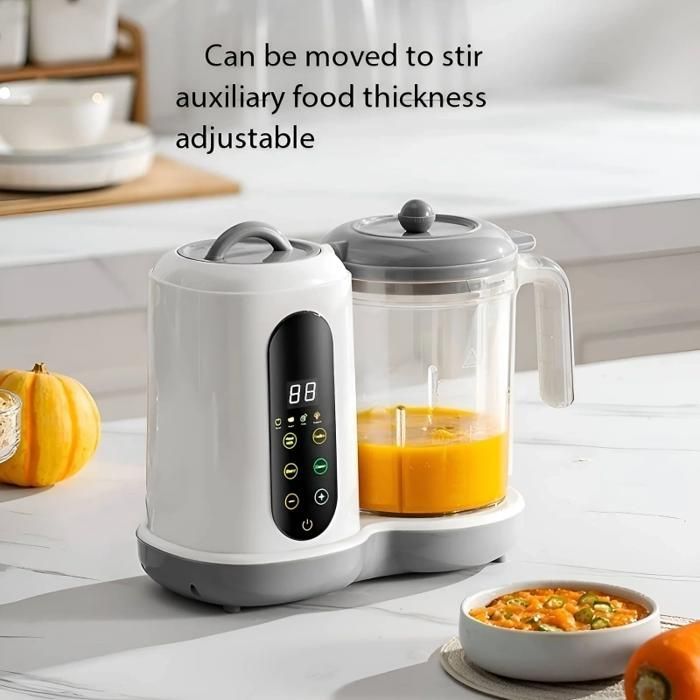 Mixeur, préparation d'aliments pour bébés, cuisson à la vapeur, réchauffage, fonction minuterie, capacité 400 ml, 200 W