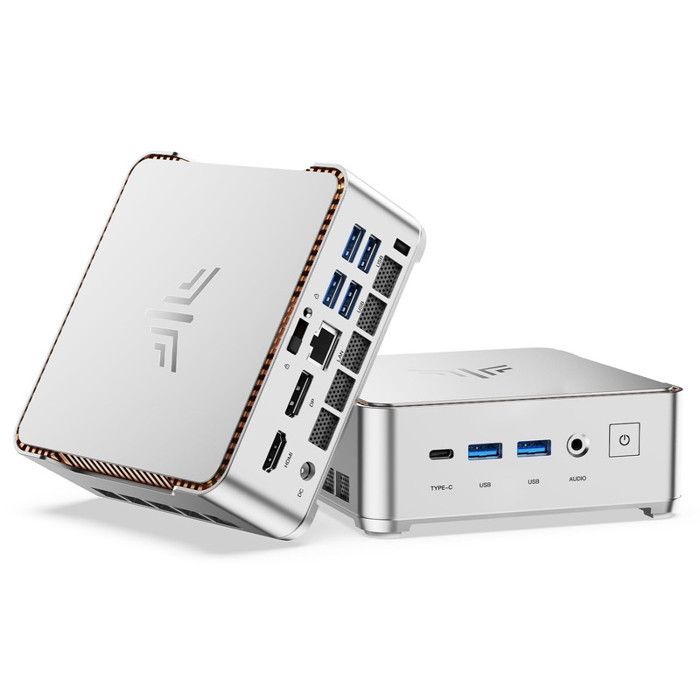 NiPoGi Mini Gaming PC met AMD Ryzen R2544 (beter dan 4300U/3300U, maximaal 3,70 GHz, 4 cores/8 threads), 16 GB DDR4, 512 GB M.2 SSD, Windows 11 Desktop PC