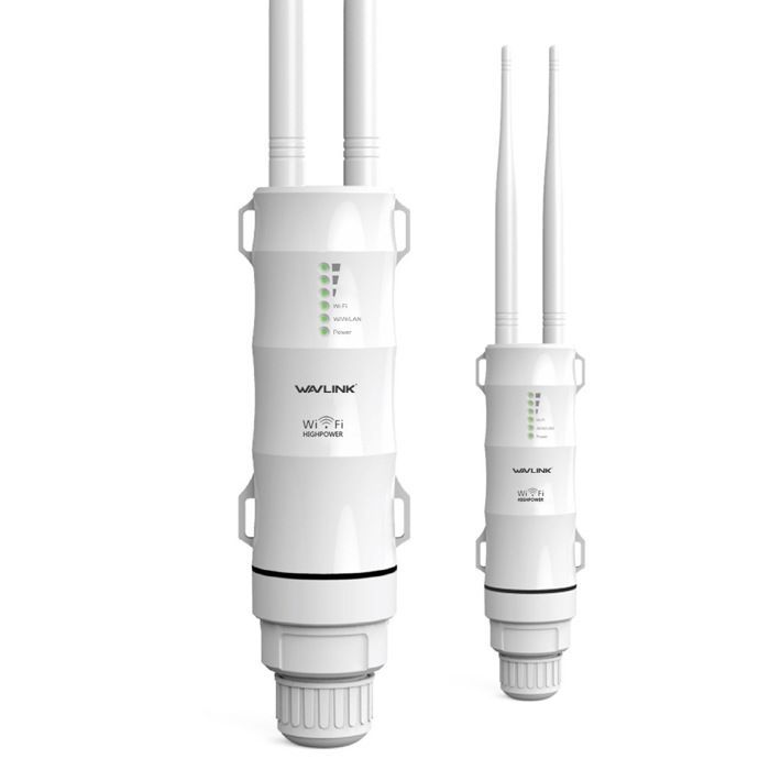 Repetidor de punto de acceso WiFi para exteriores JZSH, doble banda AC600 de alta potencia, 3 en 1, resistente al agua, para jardín, autocaravana y camping.