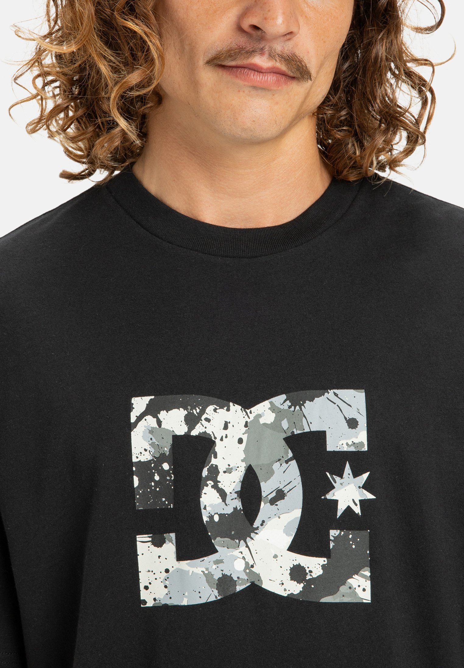 DC Shoes STAR FILLED HSS - T-shirt met print - zwart