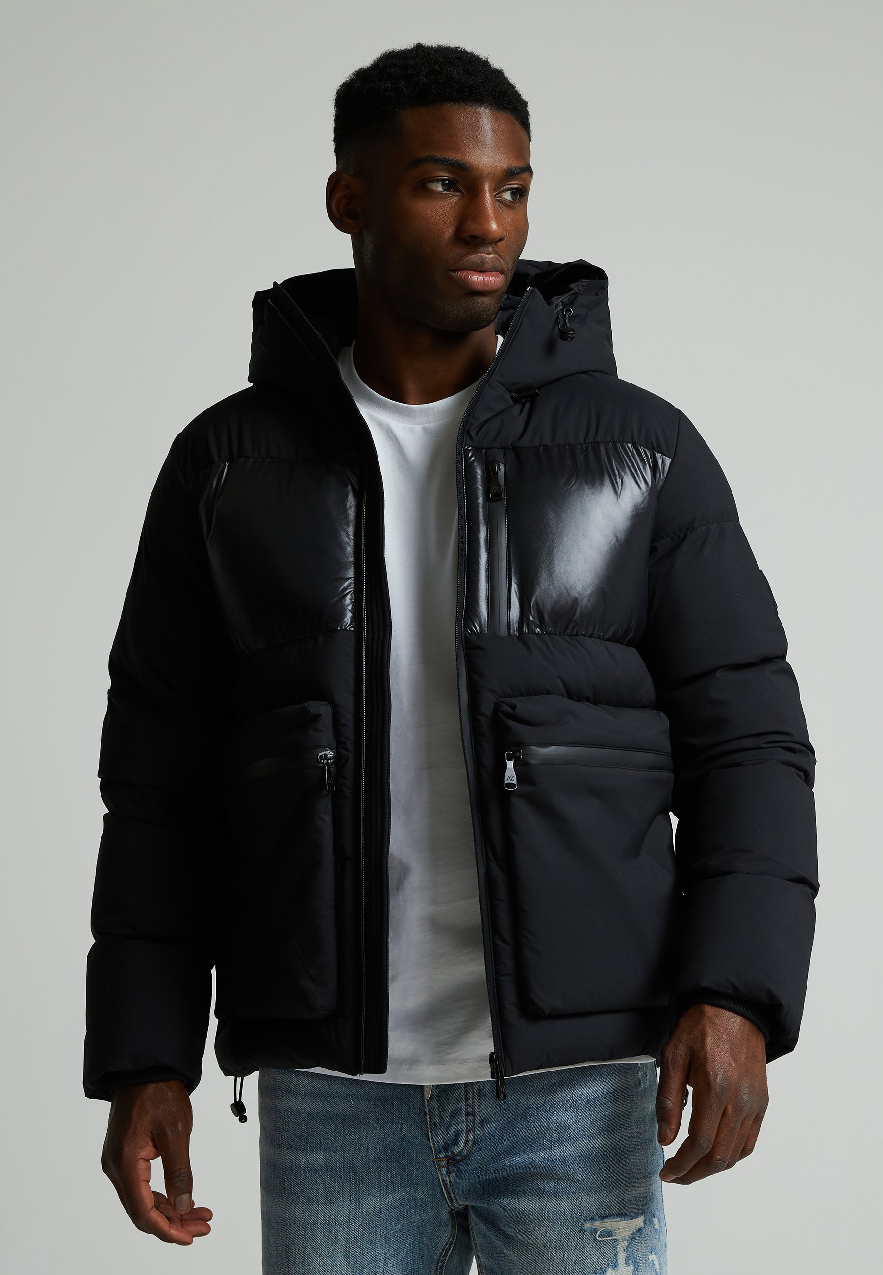 Alessandro Zavetti CARTELLO PUFFER JACKET - Veste d'hiver - jet black