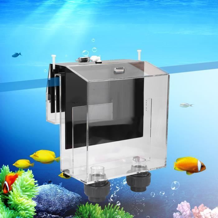 SURENHAP Sifone per acquario - Scatola di troppo pieno - Acrilico - Rettangolare - Filtro