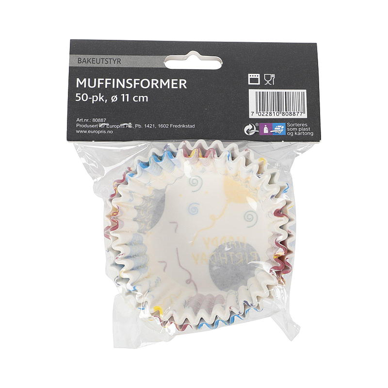 Muffinsformer Cuisine 50-pakning Diameter 11 cm