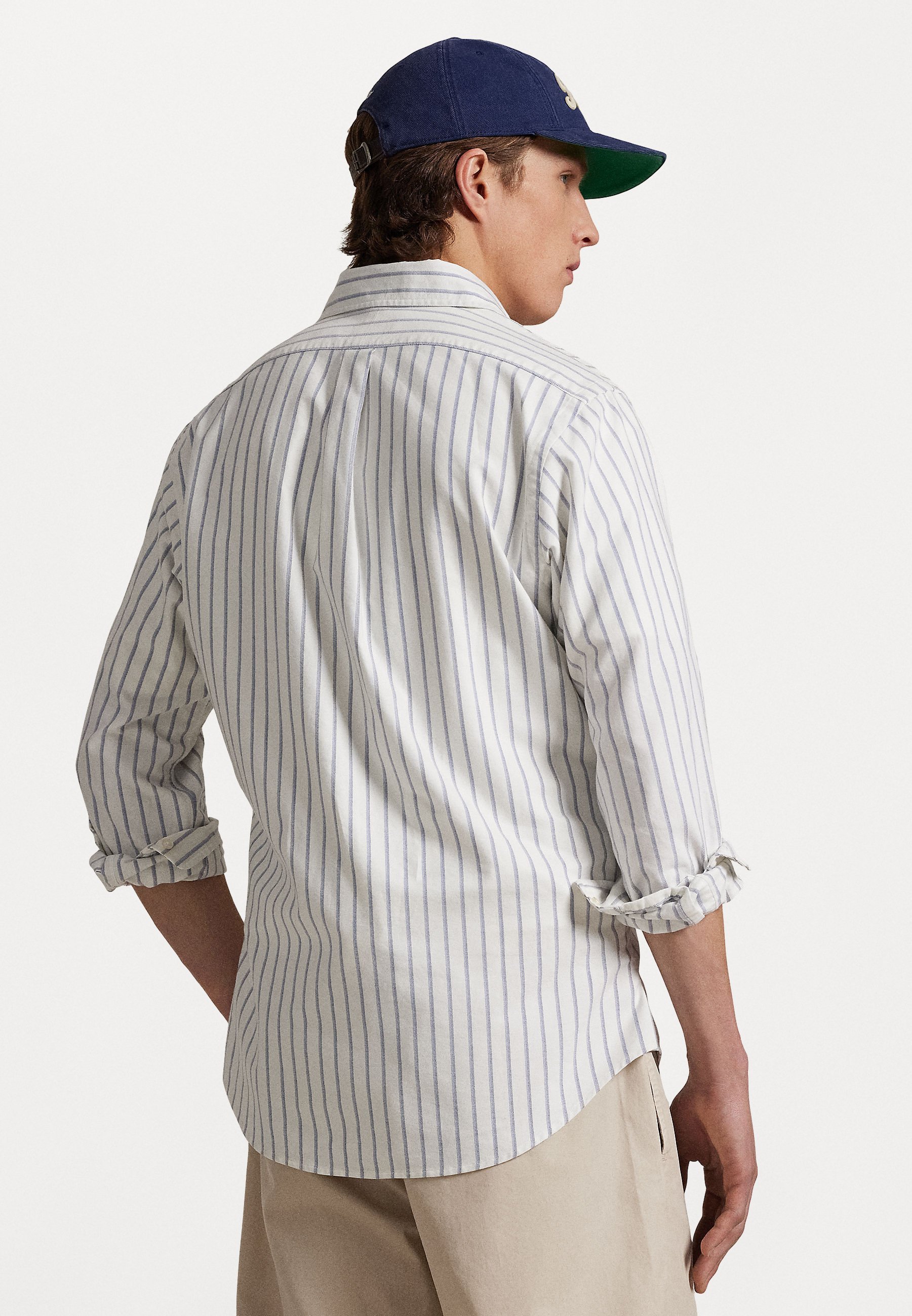 Polo Ralph Lauren CUSTOM FIT STRIPED OXFORD SHIRT - Skjorte - white/blue multi