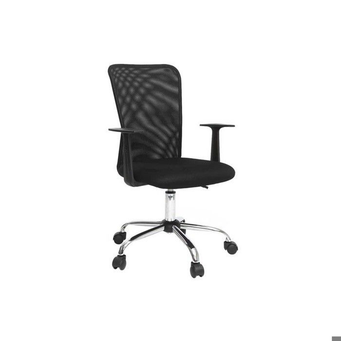 PLUZ Cadeira de escritório de design em tela preta