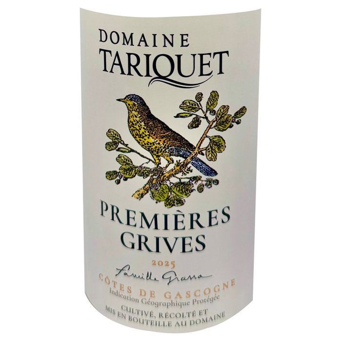Domaine de Tariquet Premières Grives 2025 Côtes de Gascogne - Vin blanc du Sud-Ouest