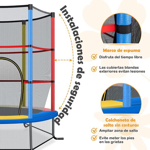 Costway trampolin 165 cm sa zaštitnom mrežom