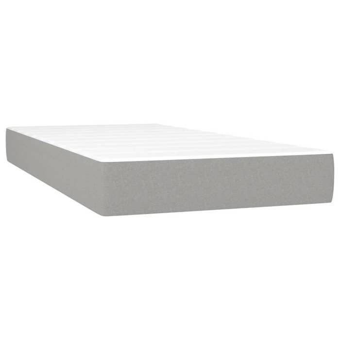 Rete a doghe - vidaXL - Grigio chiaro - 90x190 cm - Tessuto resistente - Materasso a molle insacchettate