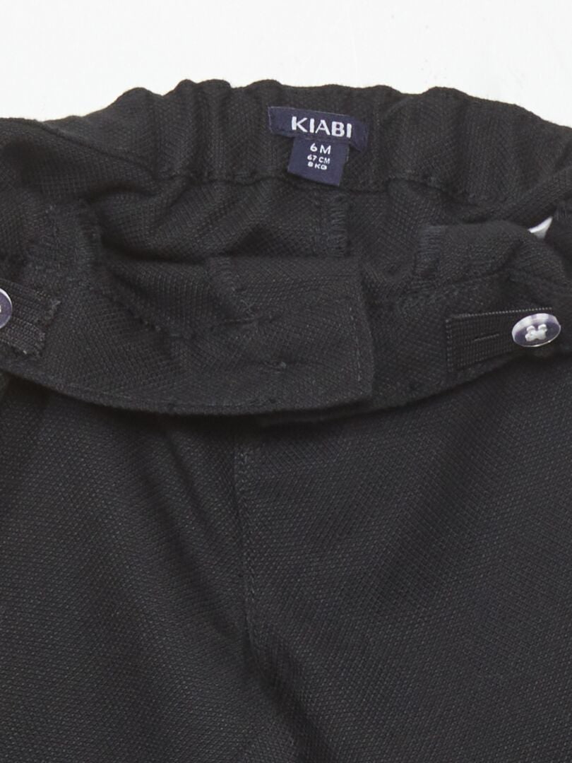 Pantaloni + cămașă + papion - 3 piese - negru