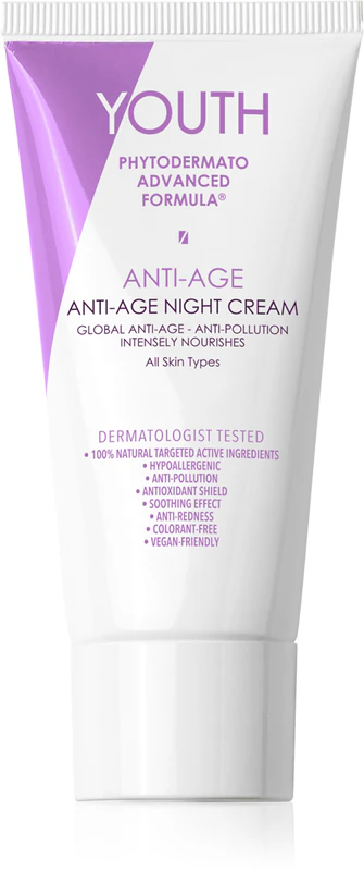YOUTH Creme Noturno Anti-Idade, creme noturno regenerador para pele madura.