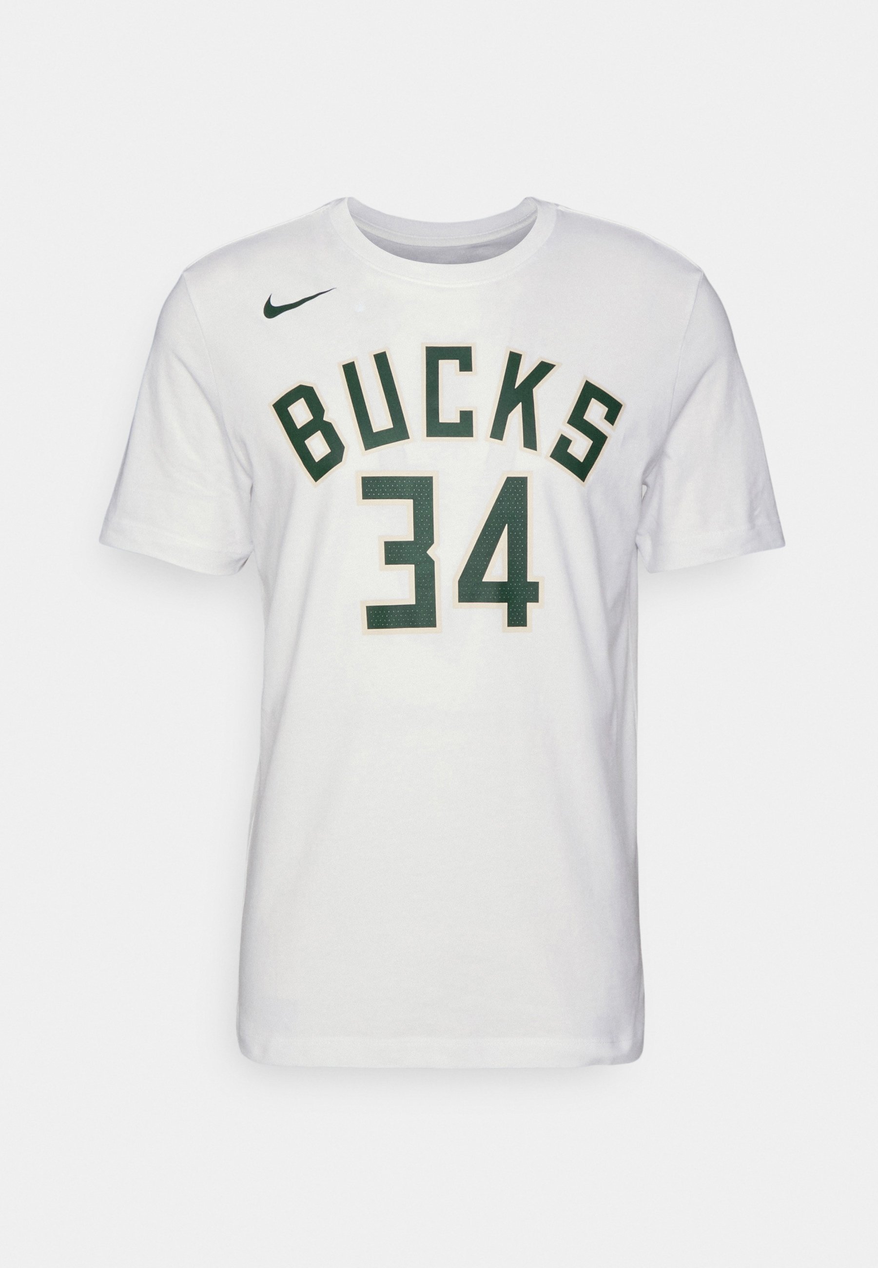 Nike Performance NBA GIANNIS ANTETOKOUNMPO MILWAUKEE BUCKS NAME AND NUMBER TEE - Tričko s potlačou - biele/antetokounmpo