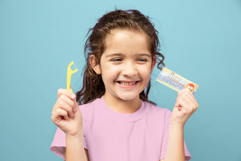 Palitos de dente Jack N' Jill Fairy Floss com fio dental para crianças