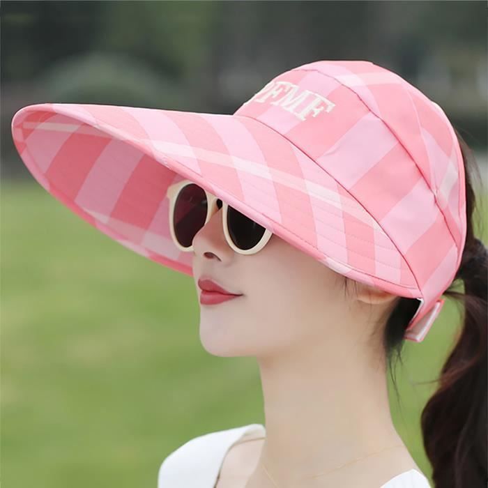 Sombrero FUNMOON para niñas - Protección solar - Lona - Morado - Talla 55-58 cm