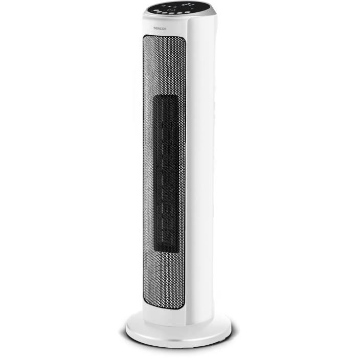 Radiateur tour en céramique - SENCOR - SFH 8994WH - Jusqu'à 2000 W - 3 modes - 24 m² / 60 m³ - Télécommande - Blanc