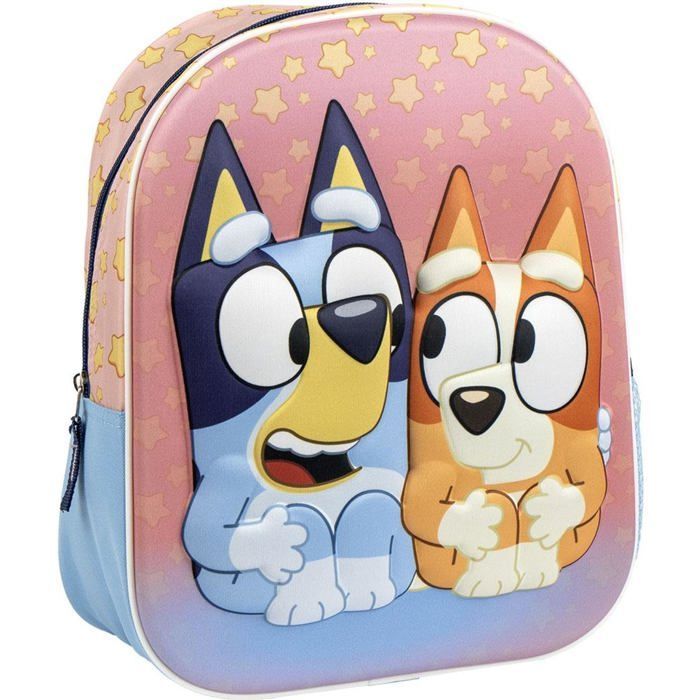 Children's backpack - CERDÁ LIFE'S LITTLE MOMENTS - Bluey - 3D design - Pink - Adjustable straps