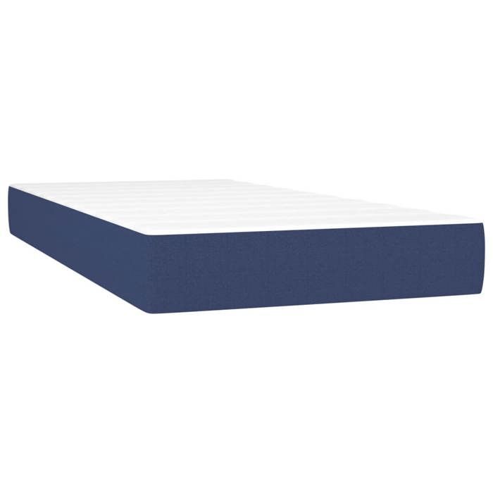 Bed frame with mattress - Maison Exclusive - 80x200 cm - Blue fabric - Maximum relaxation
