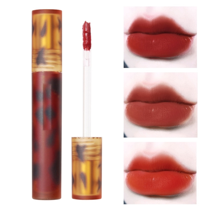 teintes Ambre Gloss à Lèvres Velours Brume Liquide Rouge Sexy, Gloss à Lèvres Longue Tenue et Waterproof, Maquillage Femme, Cosmétiques TSLM1