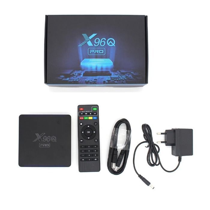 DWO EUROPE™ Android TV Box Android 10 X96Q PRO Smart TV BOX Dual Wifi BT 2GB+16GB Allwinner H313 6K Netflix Google Store