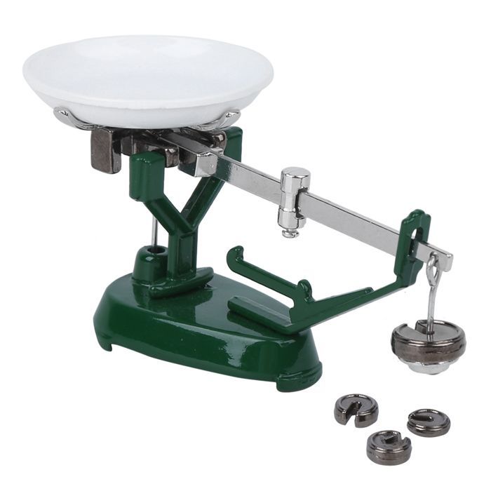 1:12 Jouet de Balance de Plate-Forme Accessoire de Maison de Poupée Miniature en Métal Cadeau Collection