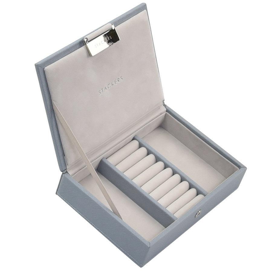 Accessoire de mode Stackers avec couvercle, bleu foncé - 1 pièce