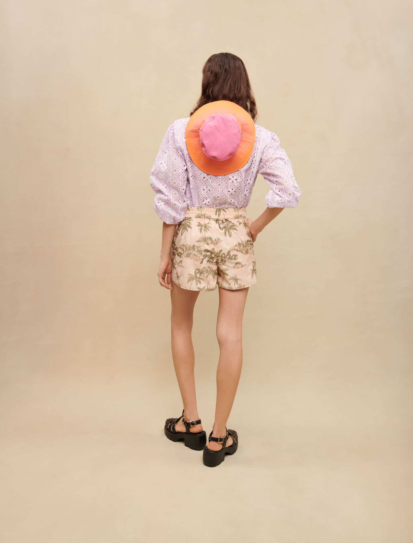 Kort shirt met palmboommotieven - Aloha