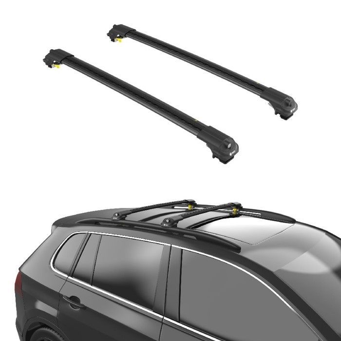 TURTLE AIR-1 Roof Bars for MG ZS CROSSOVER (ZS11) 2018-2024 (SUV) Black