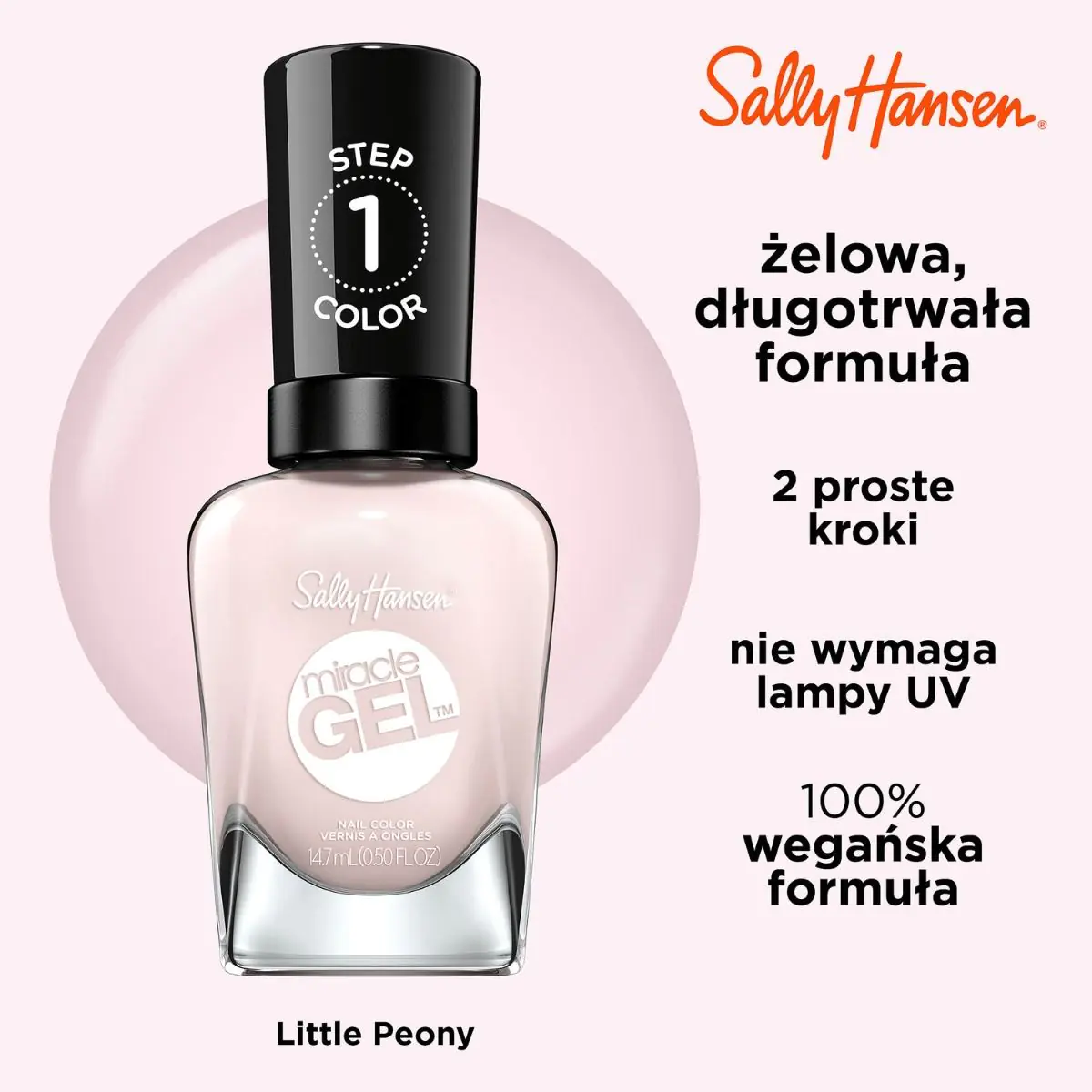 Sally Hansen Lakier Miracle Gel 247 Little Peony 14,7ml