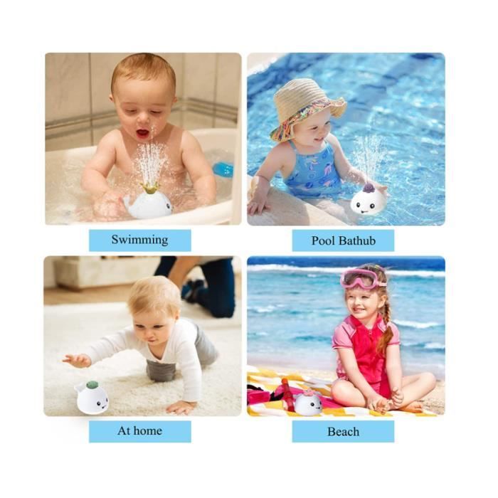 Juguete de baño para bebés, juego de baño con chorro de agua de ballena, juguetes de baño con rociador de agua de ballena para niños de 1 a 5 años.