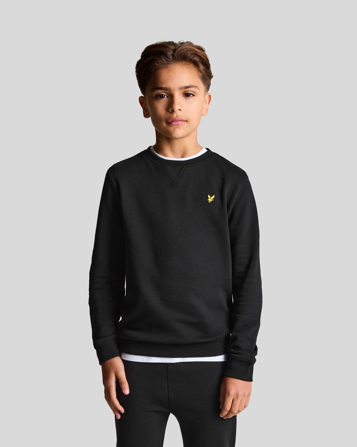 Lyle & Scott CREW NECK - Sweatshirt - gitzwart