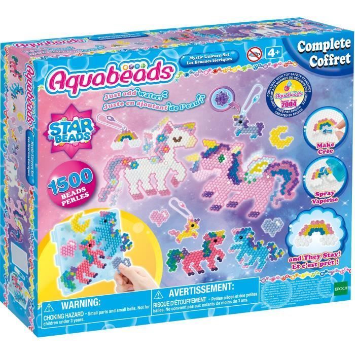 Aquabeads – Feen-Einhörner – Kreatives Hobby – 1500 Perlen – Rosa