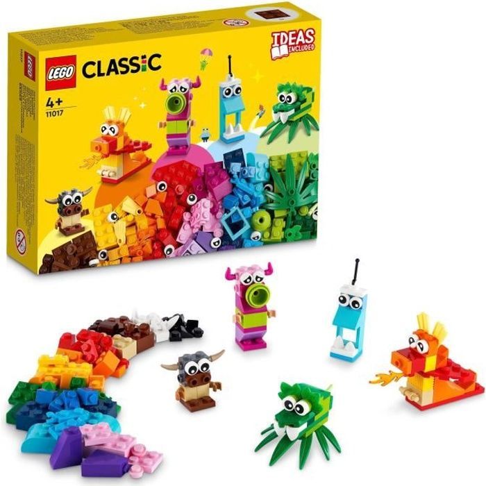 LEGO® 11017 Klassieke Creatieve Monsters, Bouwdoos, 5 Mini-Monster Bouwspeelgoed, Leeftijd 4 jaar en ouder