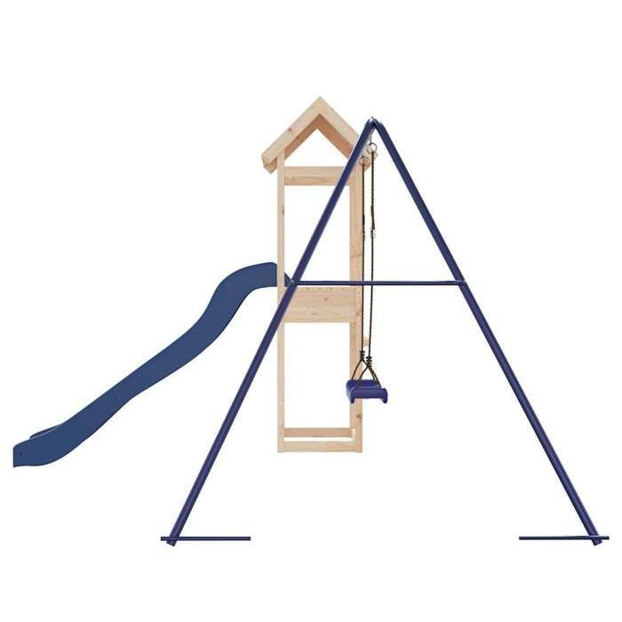 vidaXL Aire de jeux d'extérieur bois de pin massif, ensemble de jeu, ensemble de jeu en bois, ensemble de terrain de jeu 3155855