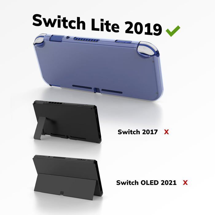 Kit di accessori 14 in 1 per Nintendo Switch Lite: custodia nera con cover protettiva e custodia per giochi.