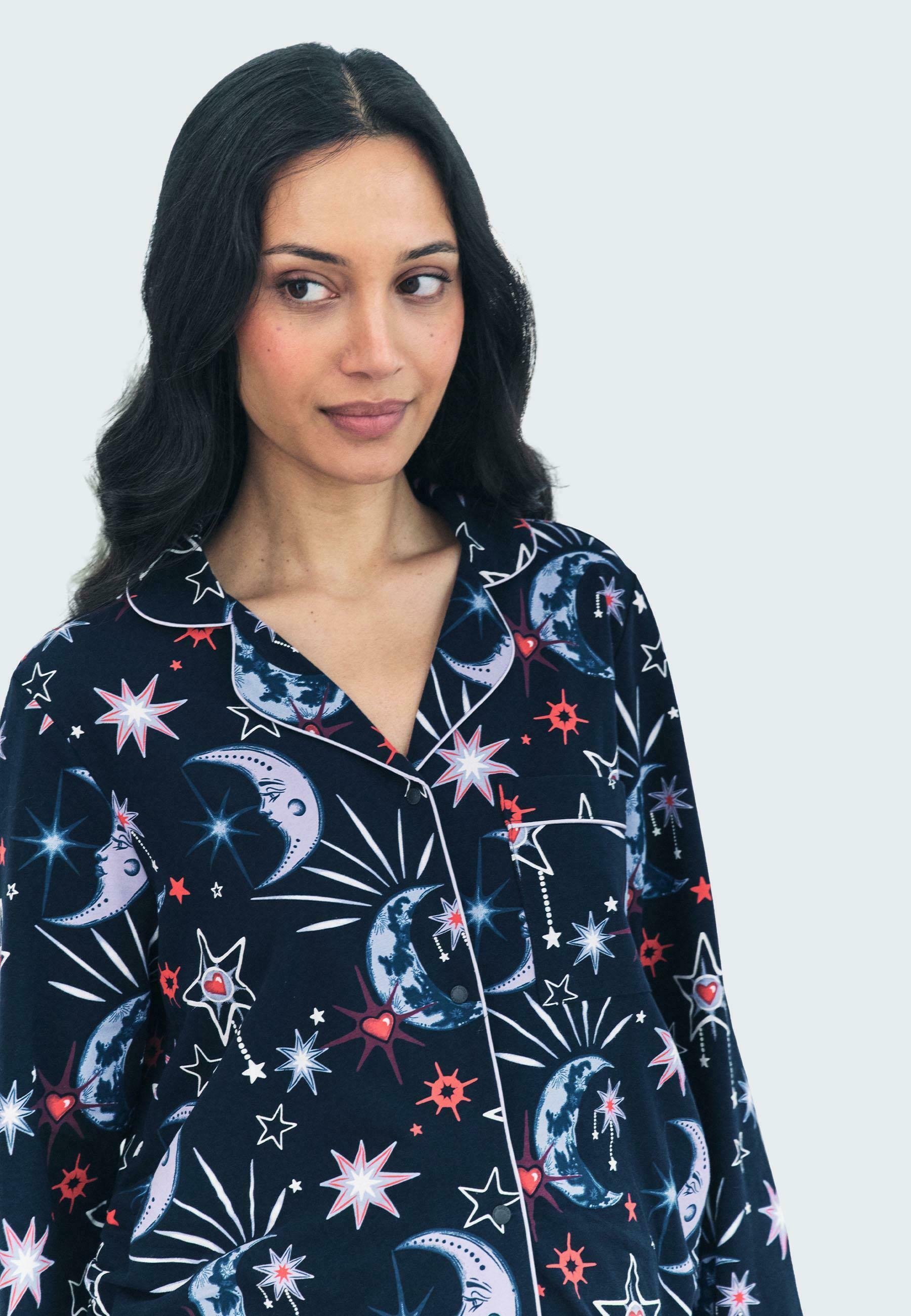 Chelsea Peers MOON PRINT MATERNITY - Nachthemd - donkerblauw