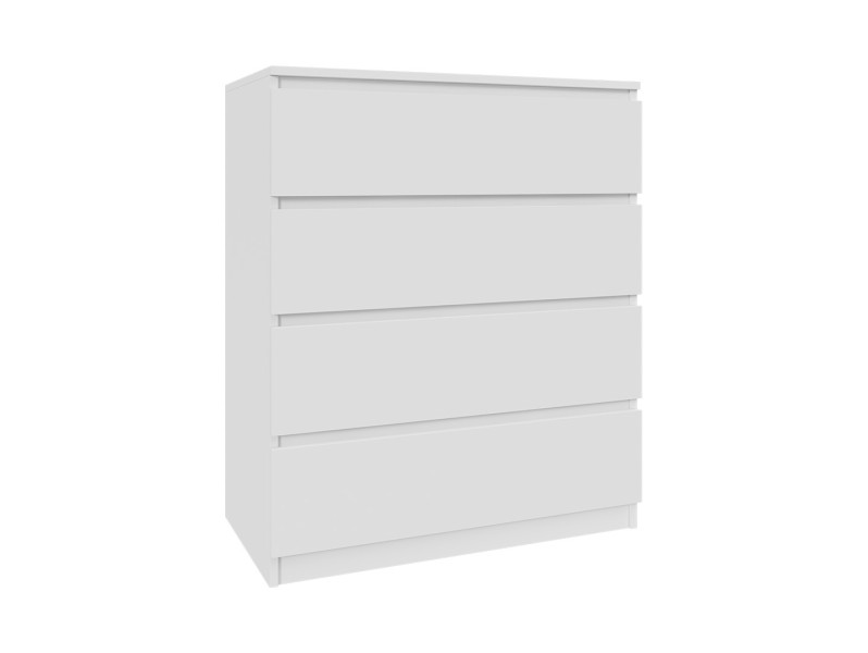 Komoda biała 80cm - 4 szuflady, nowoczesny design PL