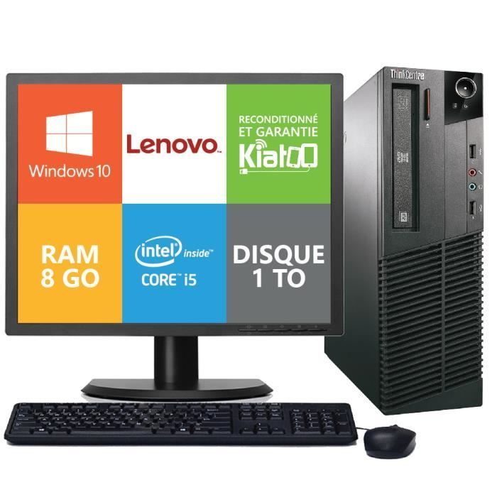 Ordenador de sobremesa Lenovo M81, Core i5, 8 GB de RAM, disco duro de 1 TB, pantalla de 17 pulgadas, PC reacondicionado, Windows 10 original.