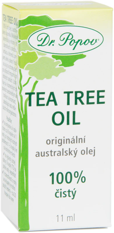 Óleo de Melaleuca Dr. Popov 100% prensado a frio com propriedades antissépticas