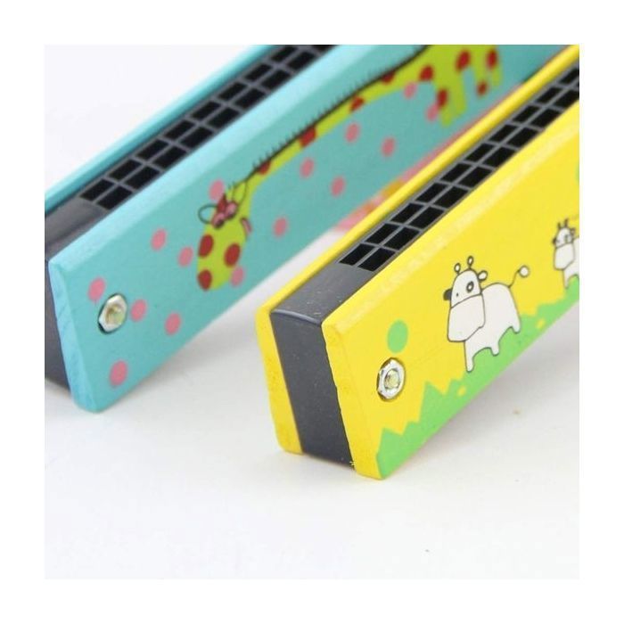 Armónica - EINNENFFER - Infantil - Madera y metal - 13x3x2,5 cm - Color aleatorio