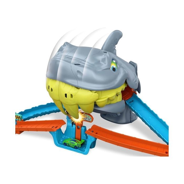 Pista da corsa - MATTEL - JHL96 - Lanciatore rotante a 2 corsie - Salto a forma di otto - 1 auto in metallo inclusa