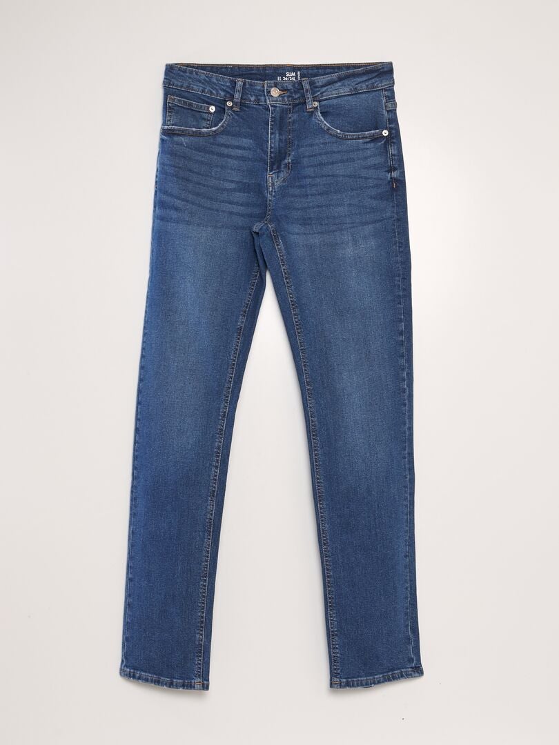 Vaqueros ajustados de 5 bolsillos - Talla L34 - Azul