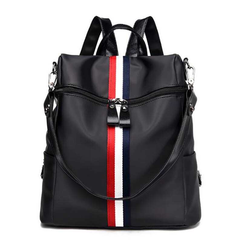 Sac à dos femme 2021 en nylon, bandoulière, double fermeture éclair, grande capacité, idéal pour adolescentes et jeunes filles.