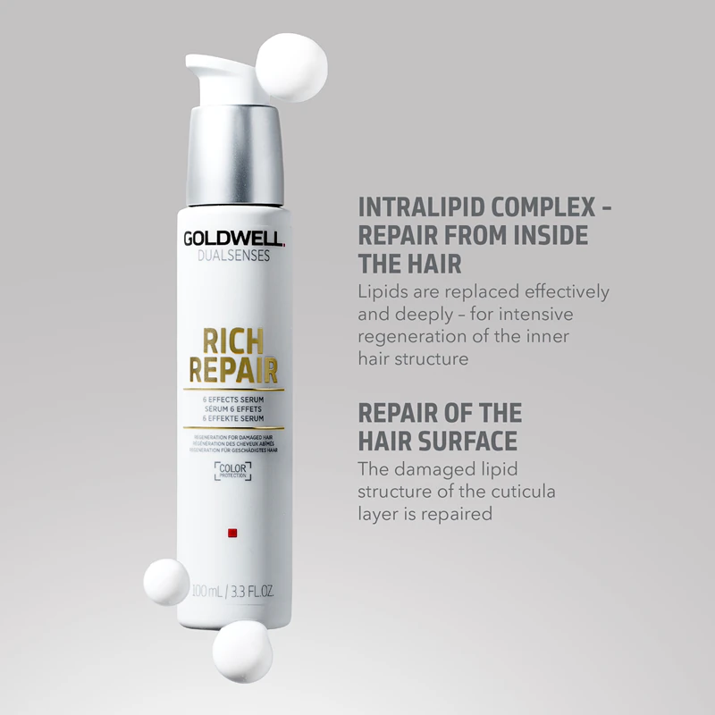 Sérum Goldwell Dualsenses Rich Repair para cabelos secos e danificados
