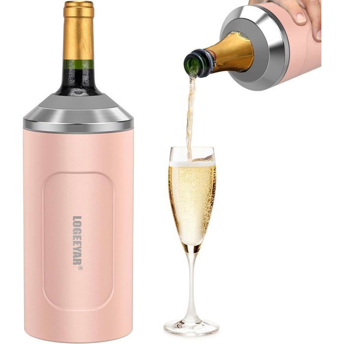 Nevera portátil ZGEER - 750 ml - Acero inoxidable - Doble pared - Aislamiento al vacío - Portátil - Rosa