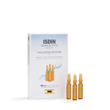 Isdinceutics Prevent Hyaluronic Booster Serum, Intensive Moisturizing and Soothing Serum, 10 ampoules.