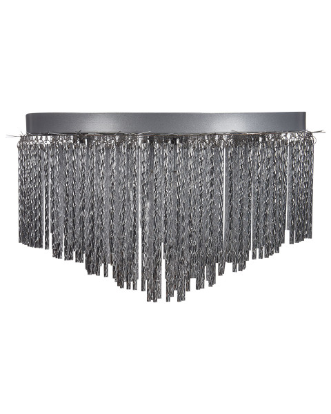 Żyrandol metalowy z prętami aluminium srebrny