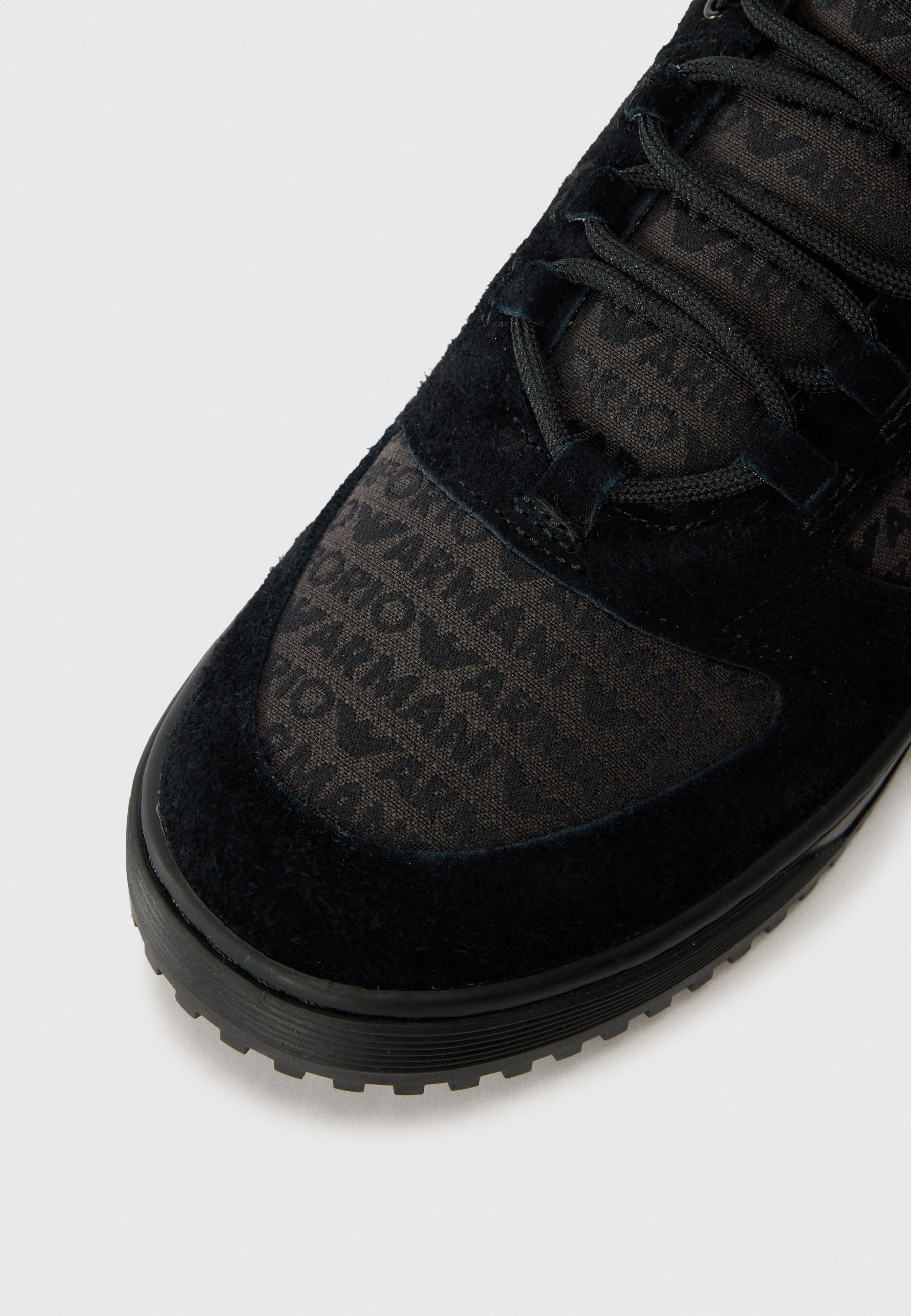 Emporio Armani hoge sneakers - zwart